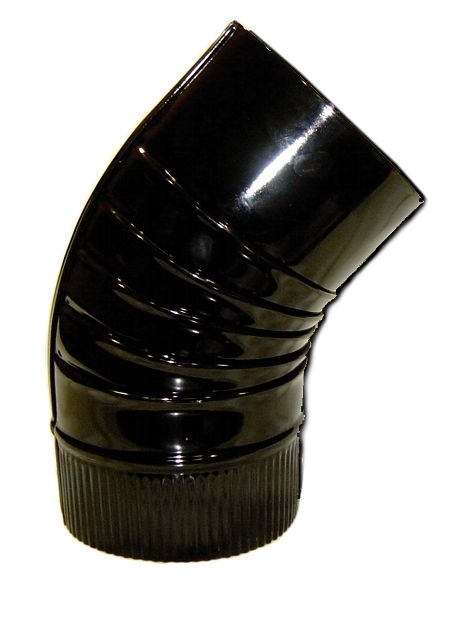 Codo esmaltado agrafado 45° diametro 100 mm